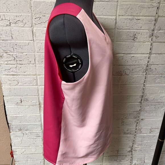 Susan Graver Style Pink Orange Red Sleeveless Tank Top XL - Picture 2 of 6